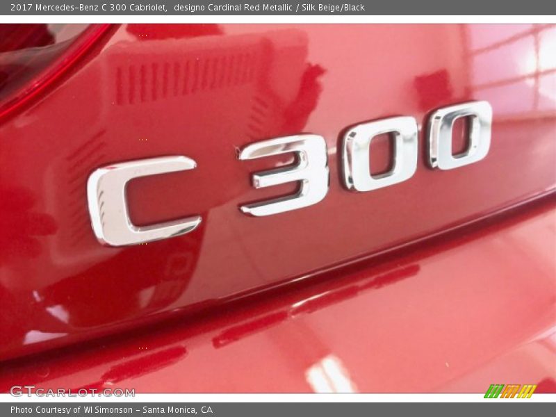 designo Cardinal Red Metallic / Silk Beige/Black 2017 Mercedes-Benz C 300 Cabriolet