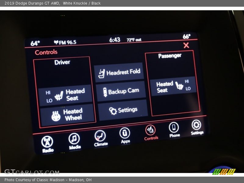 White Knuckle / Black 2019 Dodge Durango GT AWD