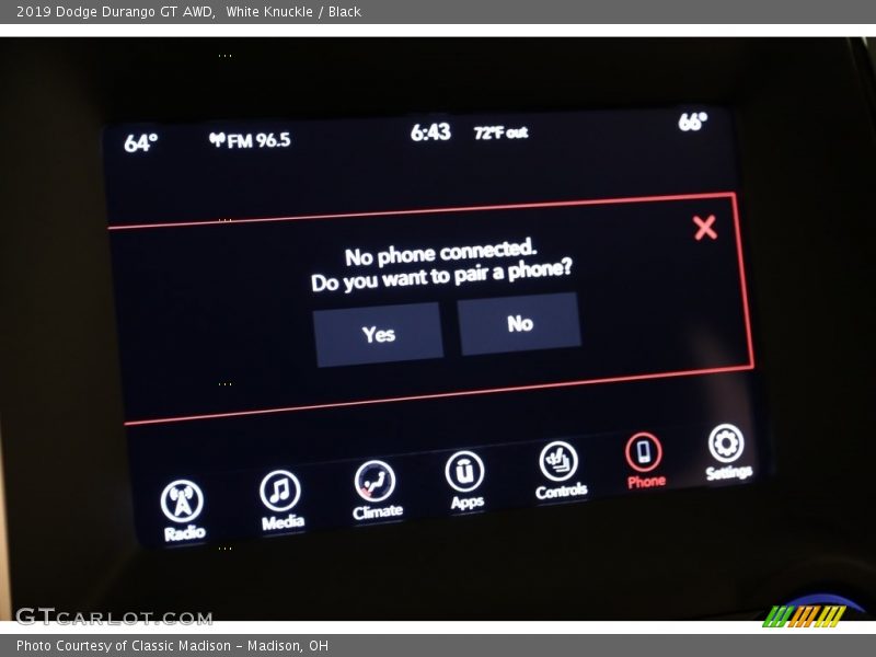 White Knuckle / Black 2019 Dodge Durango GT AWD