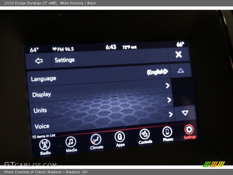 White Knuckle / Black 2019 Dodge Durango GT AWD