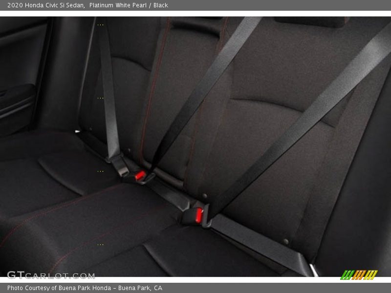 Platinum White Pearl / Black 2020 Honda Civic Si Sedan