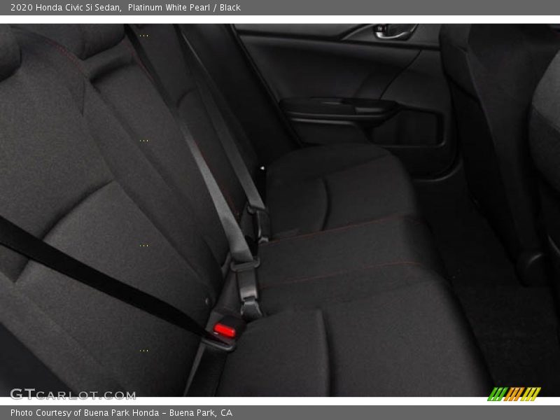 Platinum White Pearl / Black 2020 Honda Civic Si Sedan