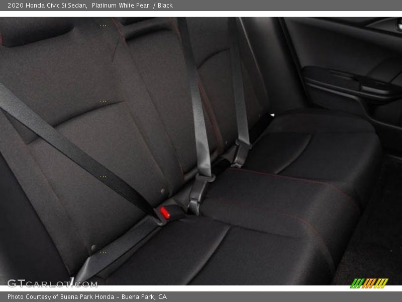 Platinum White Pearl / Black 2020 Honda Civic Si Sedan