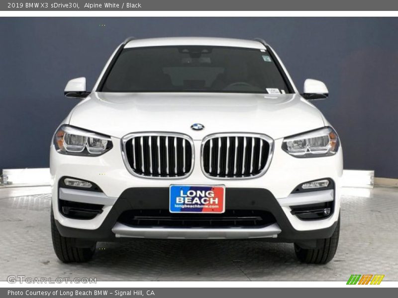 Alpine White / Black 2019 BMW X3 sDrive30i
