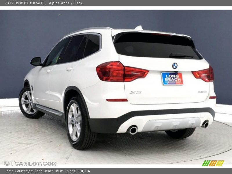 Alpine White / Black 2019 BMW X3 sDrive30i