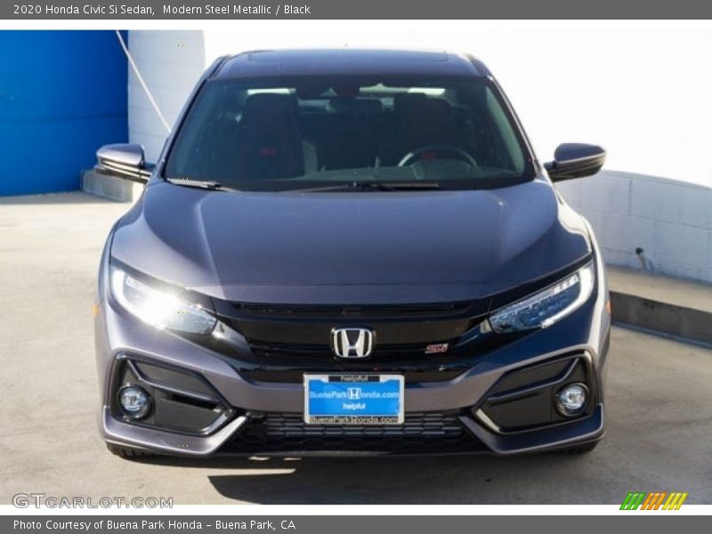 Modern Steel Metallic / Black 2020 Honda Civic Si Sedan