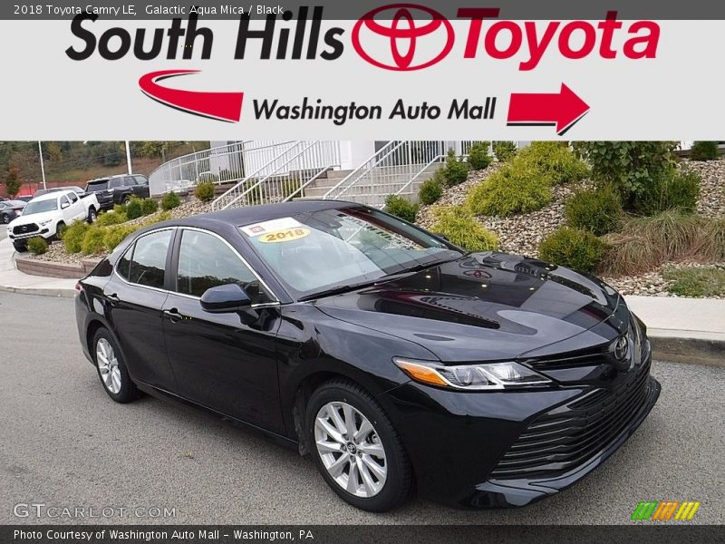 Galactic Aqua Mica / Black 2018 Toyota Camry LE