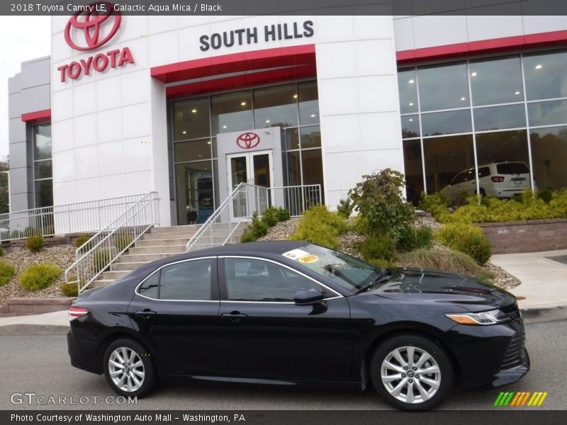 Galactic Aqua Mica / Black 2018 Toyota Camry LE