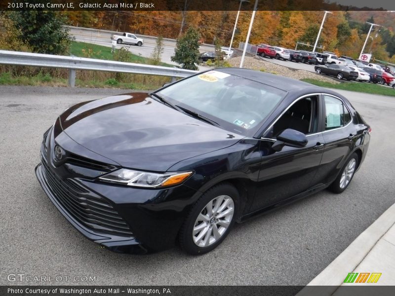 Galactic Aqua Mica / Black 2018 Toyota Camry LE