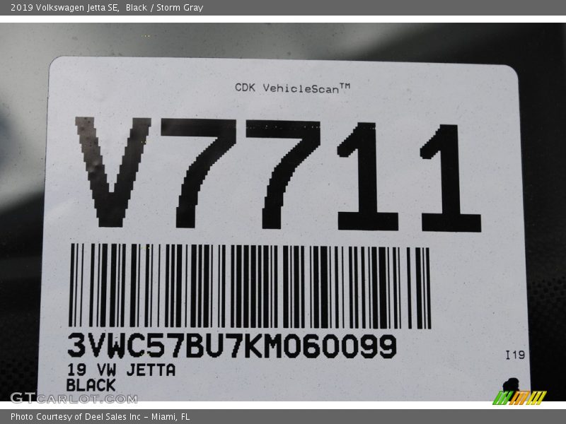 Black / Storm Gray 2019 Volkswagen Jetta SE