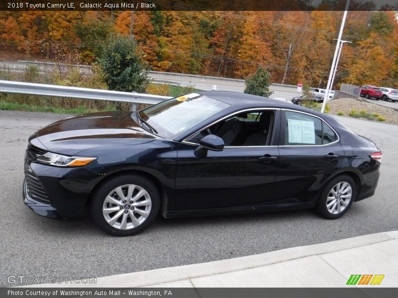 Galactic Aqua Mica / Black 2018 Toyota Camry LE