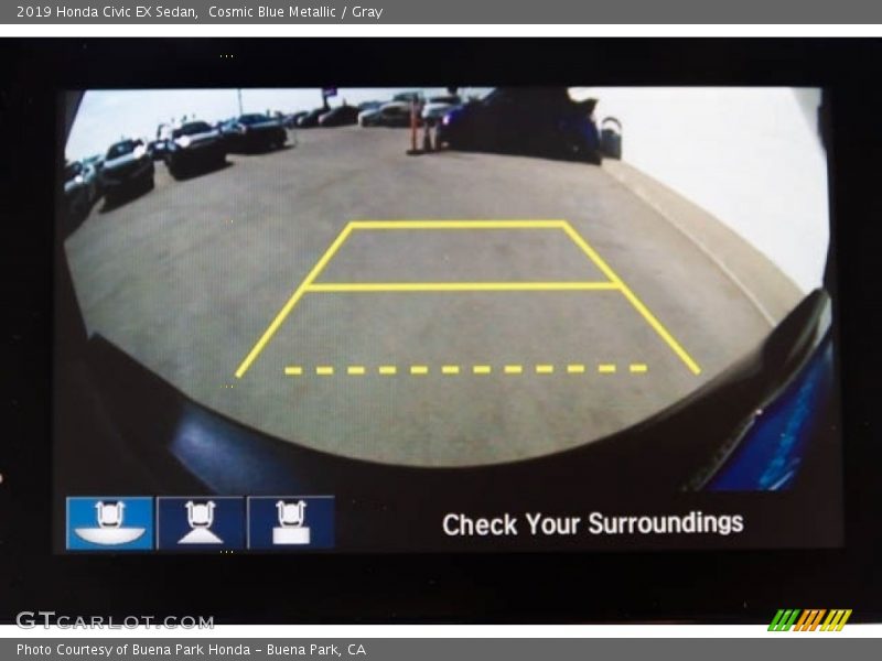 Cosmic Blue Metallic / Gray 2019 Honda Civic EX Sedan
