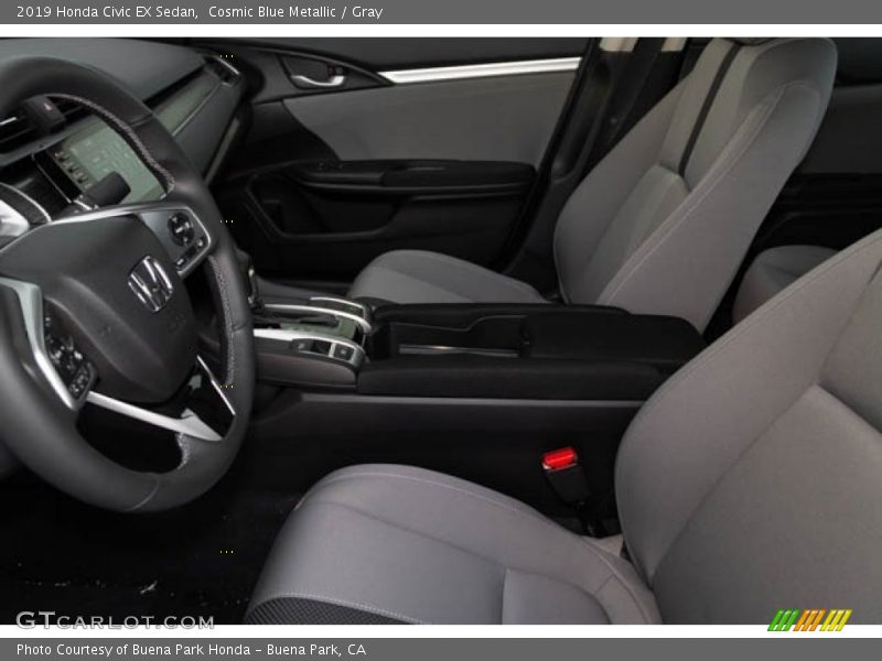 Cosmic Blue Metallic / Gray 2019 Honda Civic EX Sedan
