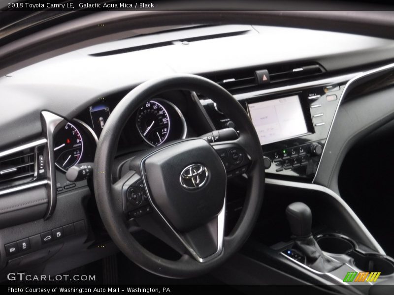 Galactic Aqua Mica / Black 2018 Toyota Camry LE