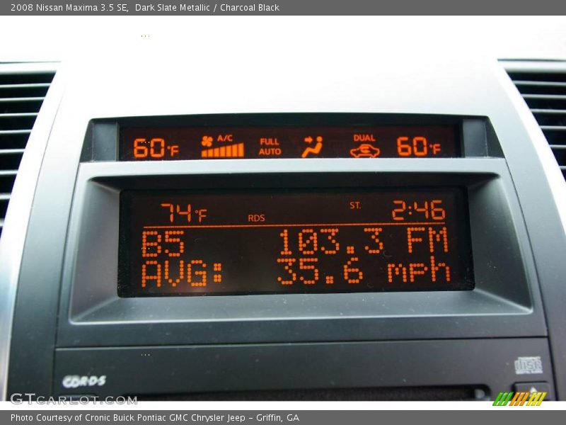 Dark Slate Metallic / Charcoal Black 2008 Nissan Maxima 3.5 SE