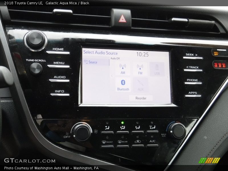 Galactic Aqua Mica / Black 2018 Toyota Camry LE