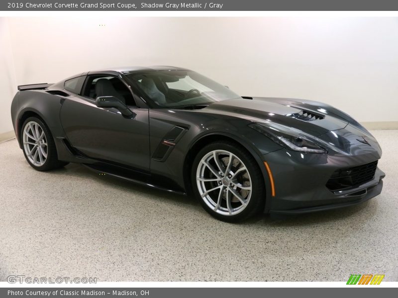 Shadow Gray Metallic / Gray 2019 Chevrolet Corvette Grand Sport Coupe