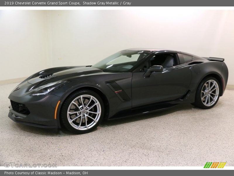 Shadow Gray Metallic / Gray 2019 Chevrolet Corvette Grand Sport Coupe