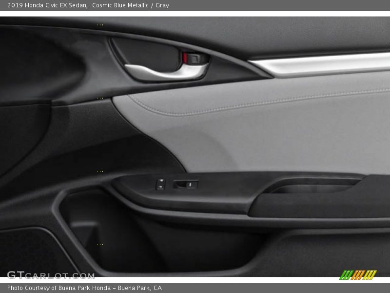 Cosmic Blue Metallic / Gray 2019 Honda Civic EX Sedan