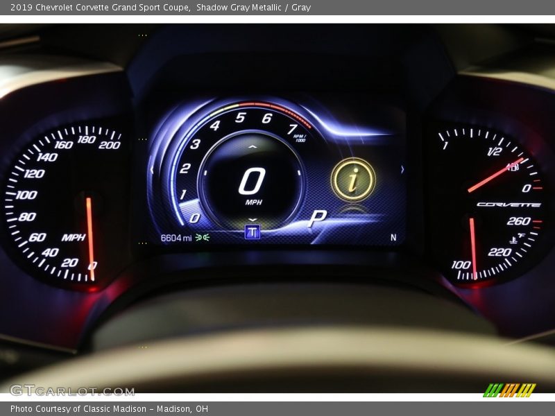 Shadow Gray Metallic / Gray 2019 Chevrolet Corvette Grand Sport Coupe