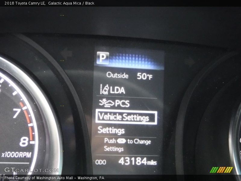 Galactic Aqua Mica / Black 2018 Toyota Camry LE