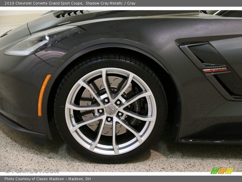 Shadow Gray Metallic / Gray 2019 Chevrolet Corvette Grand Sport Coupe