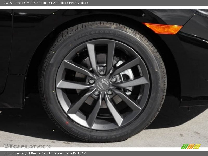 Crystal Black Pearl / Black 2019 Honda Civic EX Sedan