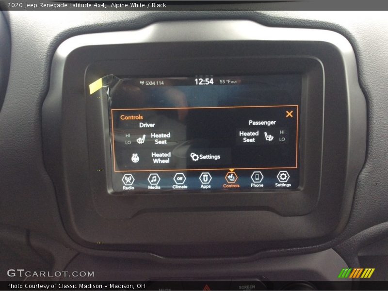 Controls of 2020 Renegade Latitude 4x4