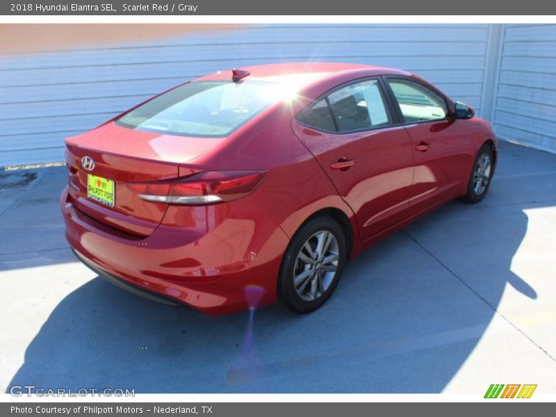 Scarlet Red / Gray 2018 Hyundai Elantra SEL