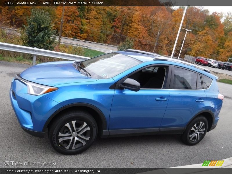 Electric Storm Metallic / Black 2017 Toyota RAV4 LE AWD