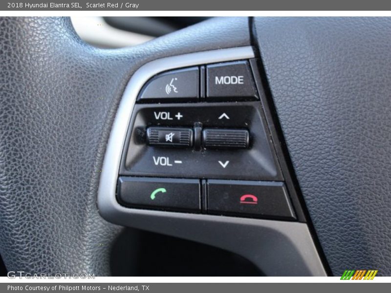 Scarlet Red / Gray 2018 Hyundai Elantra SEL