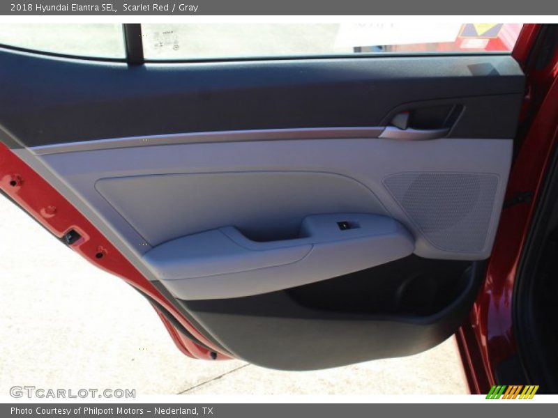 Scarlet Red / Gray 2018 Hyundai Elantra SEL