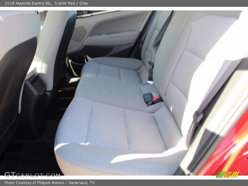 Scarlet Red / Gray 2018 Hyundai Elantra SEL