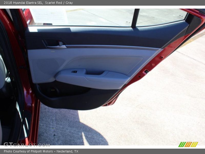 Scarlet Red / Gray 2018 Hyundai Elantra SEL