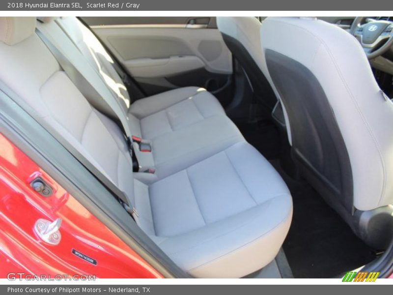 Scarlet Red / Gray 2018 Hyundai Elantra SEL