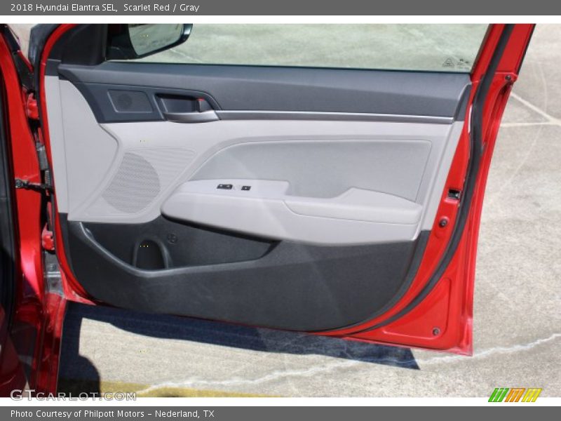 Scarlet Red / Gray 2018 Hyundai Elantra SEL