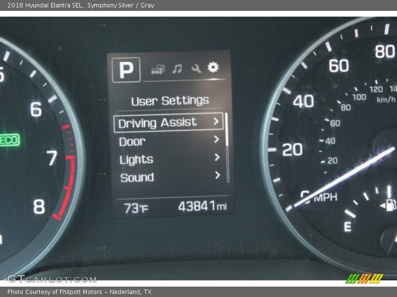 Symphony Silver / Gray 2018 Hyundai Elantra SEL