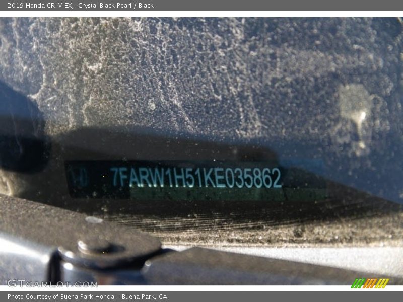 Crystal Black Pearl / Black 2019 Honda CR-V EX