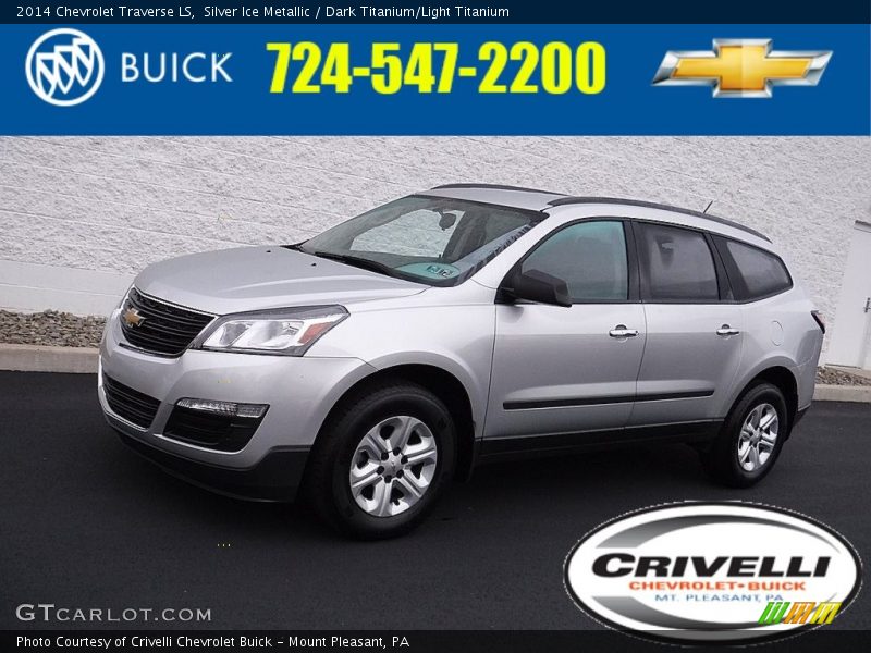 Silver Ice Metallic / Dark Titanium/Light Titanium 2014 Chevrolet Traverse LS