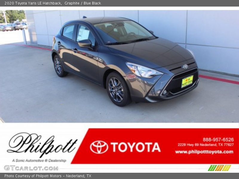 Graphite / Blue Black 2020 Toyota Yaris LE Hatchback