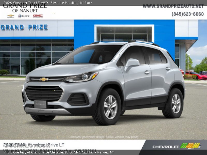Silver Ice Metallic / Jet Black 2020 Chevrolet Trax LT AWD