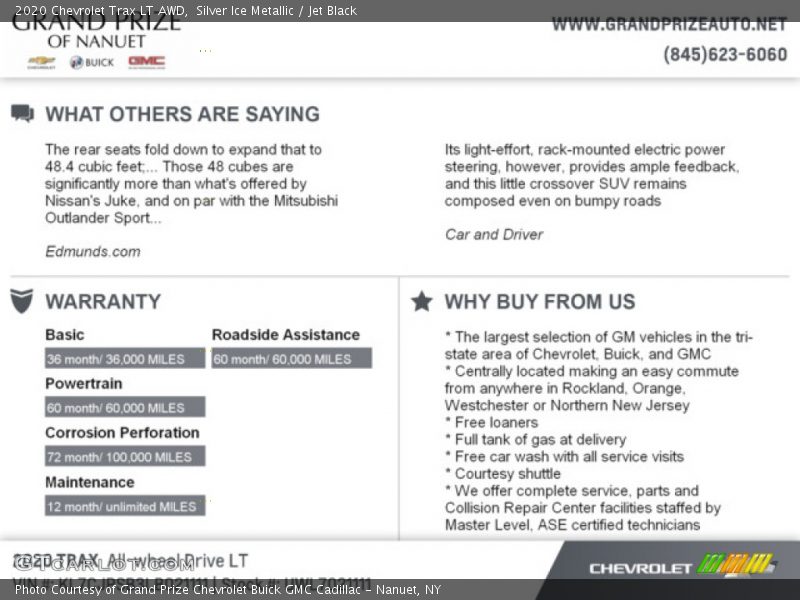 Silver Ice Metallic / Jet Black 2020 Chevrolet Trax LT AWD