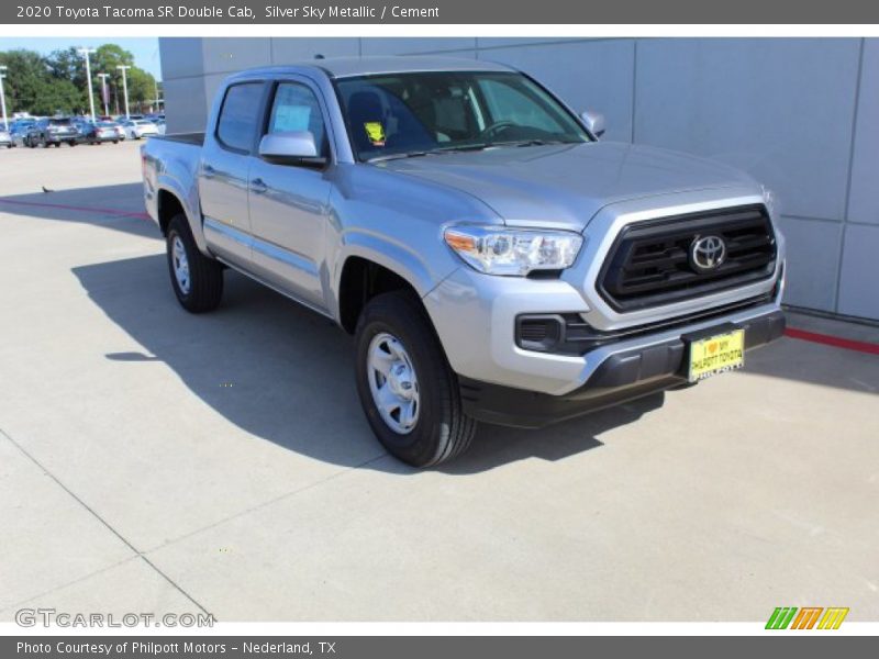 Silver Sky Metallic / Cement 2020 Toyota Tacoma SR Double Cab