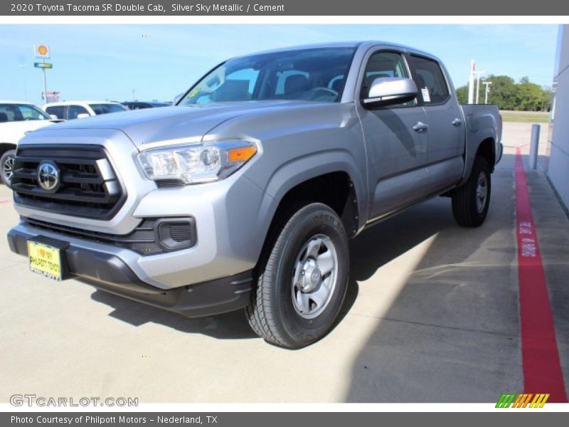 Silver Sky Metallic / Cement 2020 Toyota Tacoma SR Double Cab