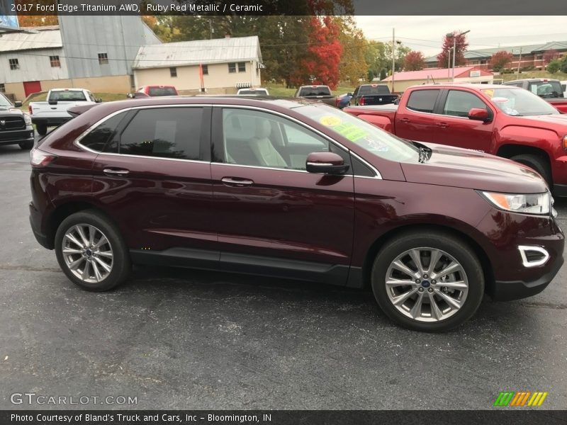 Ruby Red Metallic / Ceramic 2017 Ford Edge Titanium AWD