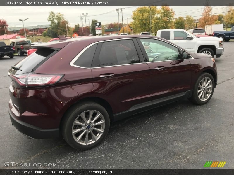 Ruby Red Metallic / Ceramic 2017 Ford Edge Titanium AWD