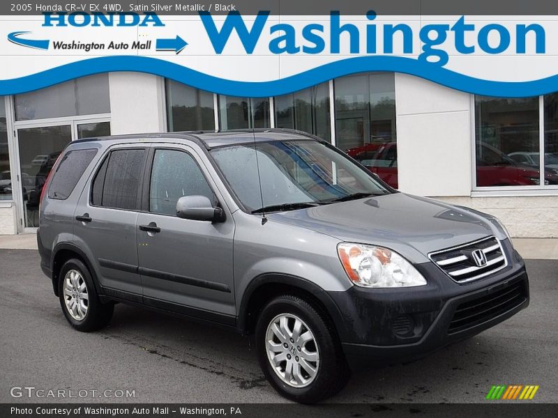 Satin Silver Metallic / Black 2005 Honda CR-V EX 4WD
