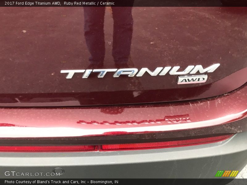 Ruby Red Metallic / Ceramic 2017 Ford Edge Titanium AWD