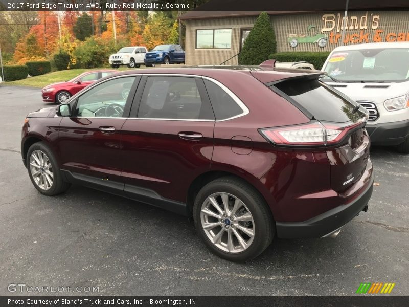 Ruby Red Metallic / Ceramic 2017 Ford Edge Titanium AWD