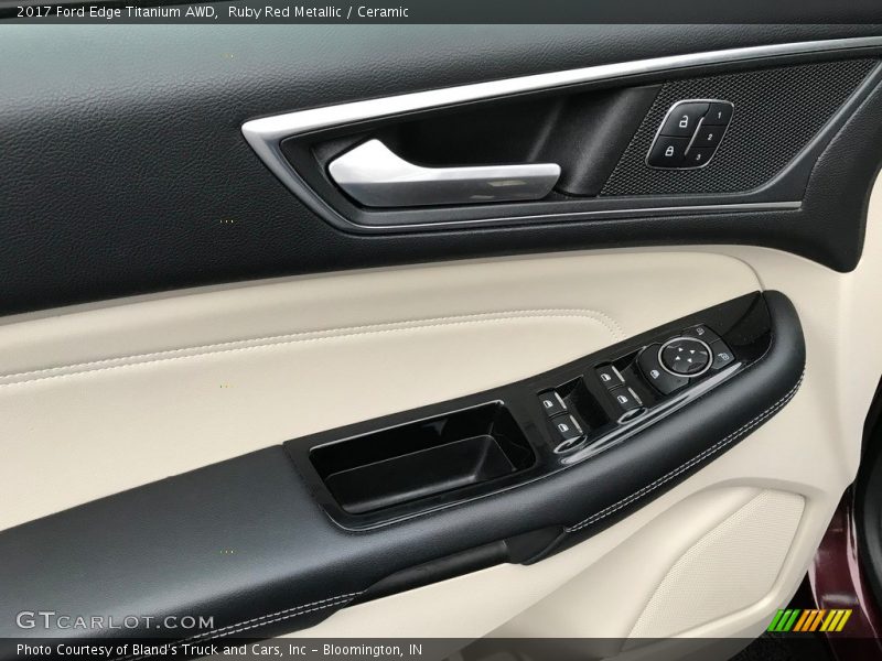 Ruby Red Metallic / Ceramic 2017 Ford Edge Titanium AWD